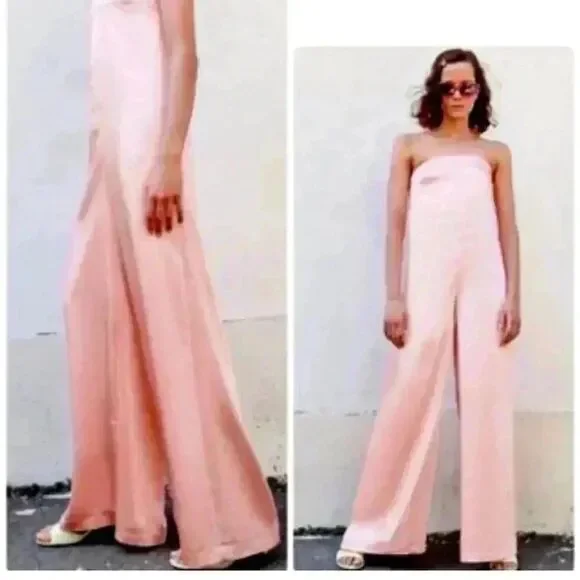Zara pink wide leg jumpsuit - Picture 14 of 14